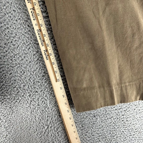 Faconnable Dress Pants Mens 38x30 Brown Cotton Straight Pleated Fit - Picture 7 of 9